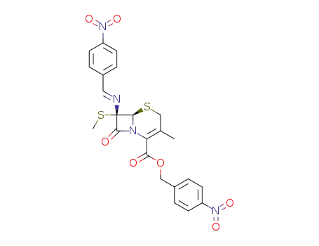 4-nitrobenzyl (6R,7S)-3-methyl-7-methylthio-7-(4-nitrobenzylidene)aminoceph-3-em-4-carboxylate