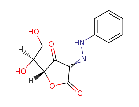 Molecular Structure of 28912-21-2 (L-threo-2,3-hexodiulosono-1,4-lactone 2-(phenylhydrazone))