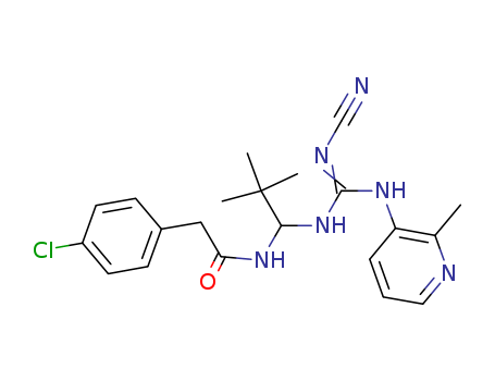 Benzeneacetamide, 4-chloro-N-[1-[[(cyanoamino)[(2-methyl-3-pyridinyl)imino]methyl]amino]-2,2-dimethylpropyl]-