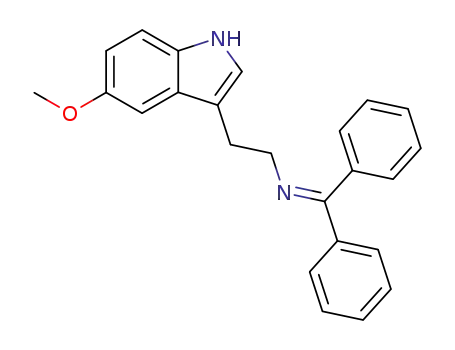 Molecular Structure of 122576-90-3 (5-methoxy-3-<2-(diphenylmethanimino)-ethyl>-indole)