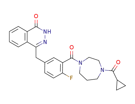 4-[[3-[4-(cyclopropanecarbonyl)-1,4-diazepane-1-carbonyl]-4-fluorophenyl]methyl]-2H-phthalazin-1-one