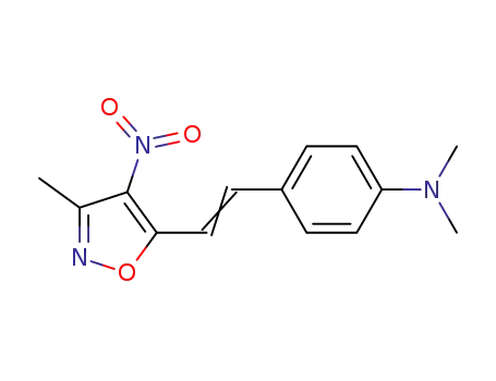 Molecular Structure of 53557-99-6 ((E)-5-[2-(4-N,N-dimethylamino-phenyl)-vinyl]-3-methyl-4-nitro-isoxazole)