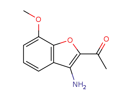 Molecular Structure of 916329-09-4 (1-(3-amino-7-methoxy-benzofuran-2-yl)-ethanone)