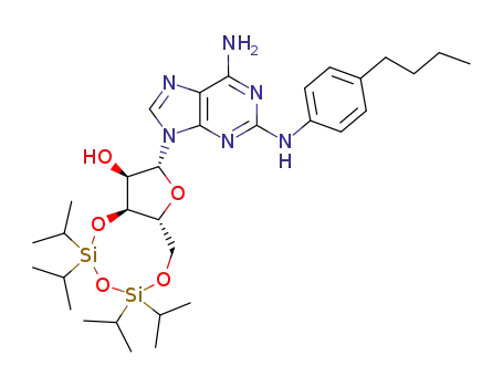 (2R,3R,3aS,9aR)-2-[6-Amino-2-(4-butyl-phenylamino)-purin-9-yl]-5,5,7,7-tetraisopropyl-tetrahydro-1,4,6,8-tetraoxa-5,7-disila-cyclopentacycloocten-3-ol