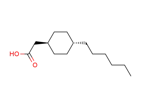 Cyclohexaneacetic acid, 4-hexyl-, trans-