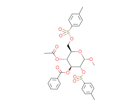 .alpha.-D-글루코피라노시드, 메틸, 4-아세테이트 3-벤조에이트 2,6-비스(4-메틸벤젠설포네이트)
