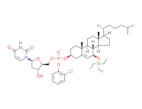2-chlorophenyl 5'-(2'-deoxyuridylyl) 3-<7β-(triethylsiloxy)cholesteryl> phosphotriester