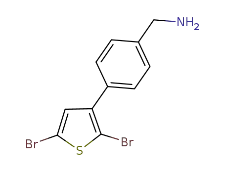 2,5-dibromo-3-[4'-(aminomethyl)phenyl]thiophene