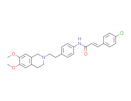 (E)-3-(4-chlorophenyl)-N-(4-(2-(6,7-dimethoxy-3,4-dihydroisoquinolin-2(1H)-yl)ethyl)phenyl)acrylamide