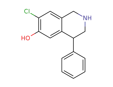 Molecular Structure of 115514-80-2 (7-chloro-6-hydroxy-4-phenyl-1,2,3,4-tetrahydroisoquinoline)