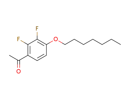 Molecular Structure of 122265-89-8 (2,3-difluoro-4-(heptyloxy)-acetophenone)