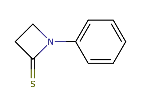 Molecular Structure of 175467-62-6 (2-Azetidinethione,  1-phenyl-)