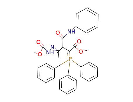 4-(Methoxycarbonyl-hydrazono)-3-phenylcarbamoyl-2-(triphenyl-λ<sup>5</sup>-phosphanylidene)-pentanoic acid methyl ester