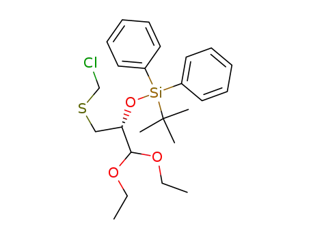 (R)-2-(tert-Butyldiphenylsilyloxy)-3-(chloromethylthio)propanal diethyl acetal