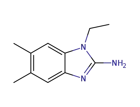Molecular Structure of 15777-04-5 (1H-Benzimidazol-2-amine,1-ethyl-5,6-dimethyl-(9CI))