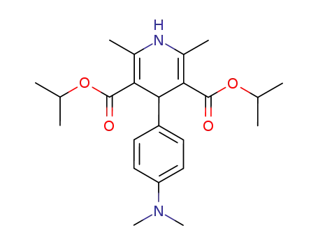 Molecular Structure of 21835-72-3 (3,5-Pyridinedicarboxylic acid,
4-[4-(dimethylamino)phenyl]-1,4-dihydro-2,6-dimethyl-,
bis(1-methylethyl) ester)