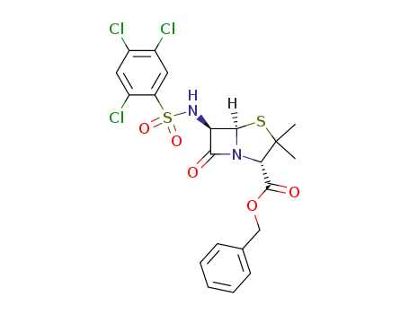 Molecular Structure of 93553-09-4 (benzyl 6β-(2,4,5-trichlophenylsulphonylamino)penicillanate)