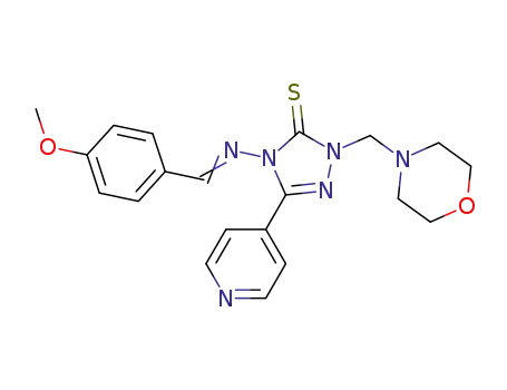 4-[-1-(4-methoxyphenyl)methylidene]amino-1-(morpholinomethyl)-3-(4-pyridyl)-4,5-dihydro-1H-1,2,4-triazole-5-thione