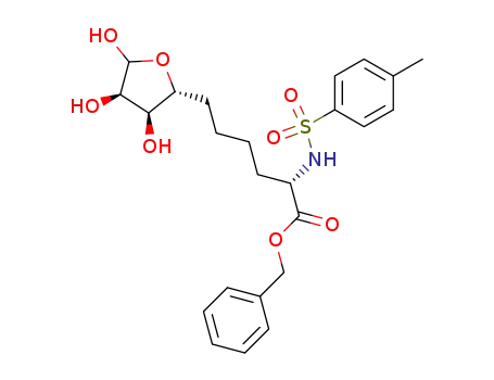 (S)-2-(Toluene-4-sulfonylamino)-6-((2R,3S,4R)-3,4,5-trihydroxy-tetrahydro-furan-2-yl)-hexanoic acid benzyl ester