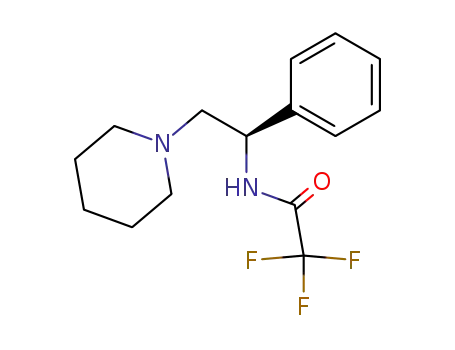 Acetamide, 2,2,2-trifluoro-N-[1-phenyl-2-(1-piperidinyl)ethyl]-, (R)-