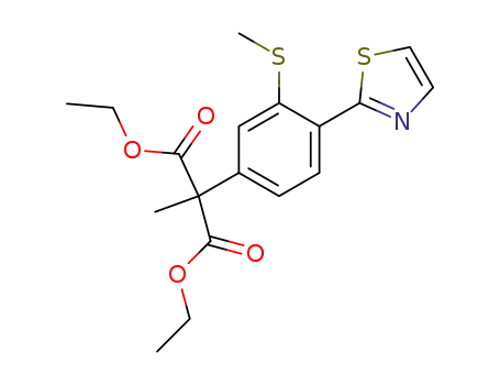 Propanedioic acid, methyl[3-(methylthio)-4-(2-thiazolyl)phenyl]-, diethyl
ester