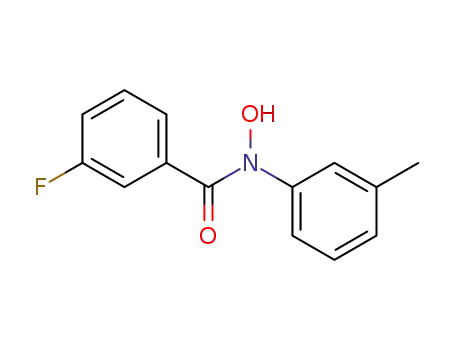 Molecular Structure of 79115-33-6 (Benzamide, 3-fluoro-N-hydroxy-N-(3-methylphenyl)-)