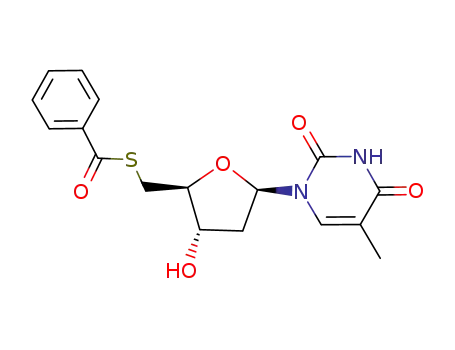 Thiobenzoic acid S-[(2S,3S,5R)-3-hydroxy-5-(5-methyl-2,4-dioxo-3,4-dihydro-2H-pyrimidin-1-yl)-tetrahydro-furan-2-ylmethyl] ester