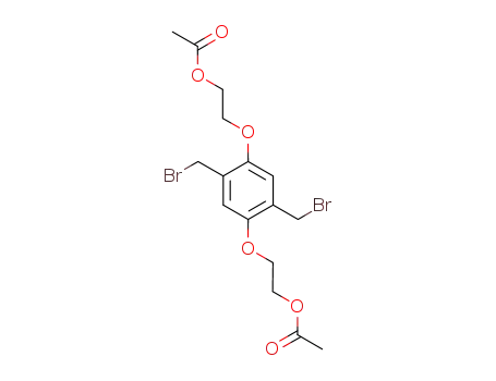 Molecular Structure of 1244947-44-1 (2,2'-(2,5-bis(bromomethyl)-1,4-phenylene)bis(oxy)bis(ethane-2,1-diyl) diacetate)