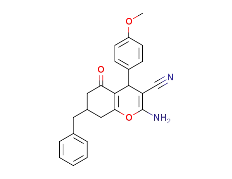 2-amino-7-benzyl-4-(4-methoxyphenyl)-5-oxo-5,6,7,8-tetrahydro-4H-chromene-3-carbonitrile