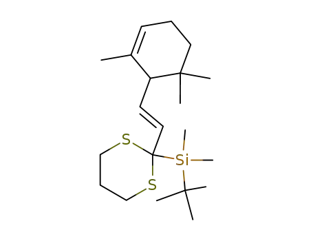 Molecular Structure of 109629-47-2 ((E)-2-<(tert-butyl)dimethylsilyl>-2-<2'-(2'',6'',6''-trimethyl-2''-cyclohexenyl)vinyl>-1,3-dithiane)