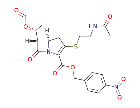 p-nitrobenzyl (5R,6S)-3-<(E)-2-acetamidoethylthio>-6-<(R)-1-formyloxyethyl>-7-oxo-1-azabicyclo<3.2.0>hept-2-ene-2-carboxylate