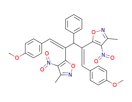 3-methyl-5-{(Z)-4-(4-methoxyphenyl)1-[(Z)-1-(4-methoxyphenyl)methylidene]-3-(3-methyl-4-nitro-5-isoxazolyl)-2-phenyl-3-butenyl}-4-nitroisoxazole