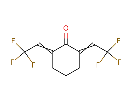 Molecular Structure of 141023-10-1 (2,6-BIS-[2,2,2-TRIFLUORO-ETH-(E)-YLIDENE]-CYCLOHEXANONE)