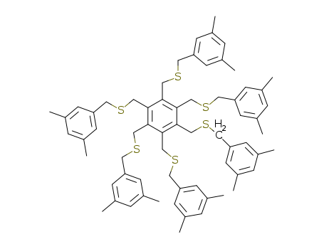 Benzene,1,2,3,4,5,6-hexakis[[[(3,5-dimethylphenyl)methyl]thio]methyl]- cas  75155-58-7
