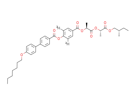 2,6-dideuterio-4-(((S)-1-((S)-1-((S)-2-methylbutoxy)-1-oxopropan-2-yloxy)-1-oxopropan-2-yloxy)carbonyl)phenyl 4'-(heptyloxy)biphenyl-4-carboxylate