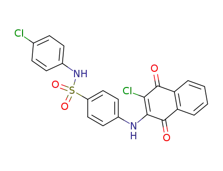 4-(3-chloro-1,4-dioxo-1,4-dihydronaphthalen-2-ylamino)-N-(4-chlorophenyl)benzenesulfonamide