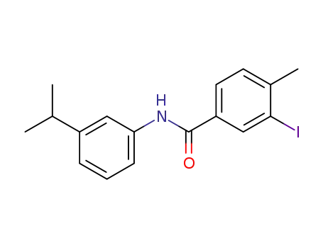 Molecular Structure of 926923-29-7 (Benzamide, 3-iodo-4-methyl-N-[3-(1-methylethyl)phenyl]-)