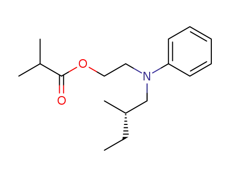 Propanoic acid, 2-methyl-, 2-[(2-methylbutyl)phenylamino]ethyl ester,
(S)-
