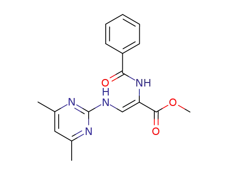 2-Propenoic acid,
2-(benzoylamino)-3-[(4,6-dimethyl-2-pyrimidinyl)amino]-, methyl ester