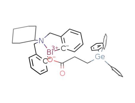 [(C<sub>6</sub>H<sub>11</sub>N(CH<sub>2</sub>C<sub>6</sub>H<sub>4</sub>)2)Bi(OC(O)CH<sub>2</sub>CH<sub>2</sub>Ge(C<sub>6</sub>H<sub>5</sub>)3)]