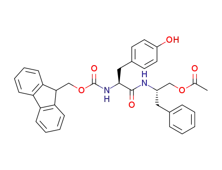 (S)-2-((S)-2-(((9H-fluoren-9-yl)methoxy)carbonylamino)-3-(4-hydroxyphenyl)propanamido)-3-phenylpropyl acetate
