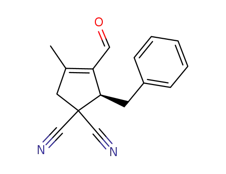 (S)-2-benzyl-3-formyl-4-methylcyclopent-3-ene-1,1-dicarbonitrile