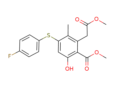 methyl 4-[(4-fluorophenyl)sulfanyl]-6-hydroxy-2-(2-methoxy-2-oxoethyl)-3-methylbenzoate