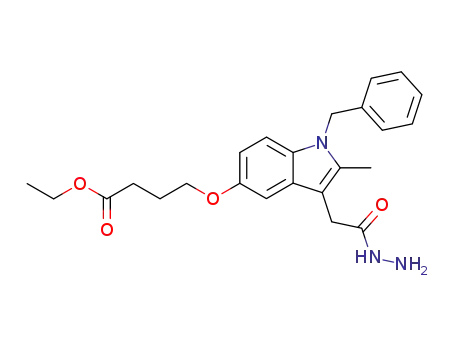 4-(1-Benzyl-3-hydrazinocarbonylmethyl-2-methyl-1H-indol-5-yloxy)-butyric acid ethyl ester