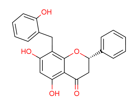 4H-1-Benzopyran-4-one,2,3-dihydro-5,7-dihydroxy-8-[(2-hydroxyphenyl)methyl]-2-phenyl-, (2S)-