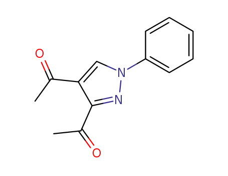 Molecular Structure of 88860-90-6 (Ethanone, 1,1'-(1-phenyl-1H-pyrazole-3,4-diyl)bis-)