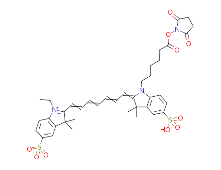 3H-Indolium, 2-[7-[1-[6-[(2,5-dioxo-1-pyrrolidinyl)oxy]-6-oxohexyl]-1,3-dihydro-3,3-dim ethyl-5-sulfo-2H-indol-2-ylidene]-1,3,5-heptatrienyl]-1-ethyl-3,3-dimethyl- 5-sulfo-, inner salt