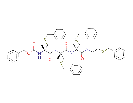 ((S)-2-Benzylsulfanyl-1-{(R)-2-benzylsulfanyl-1-[(R)-2-benzylsulfanyl-1-(2-benzylsulfanyl-ethylcarbamoyl)-1-methyl-ethylcarbamoyl]-1-methyl-ethylcarbamoyl}-1-methyl-ethyl)-carbamic acid benzyl ester