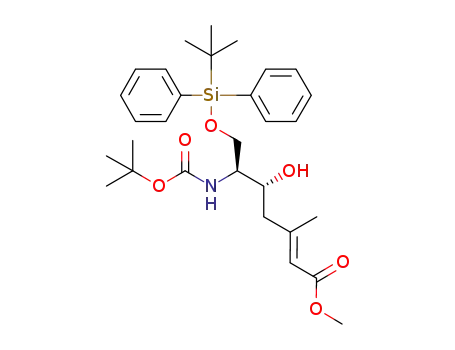 methyl 7-(diphenyl-tert-butylsilyl)oxy-5-hydroxy-3-methyl-6-tert-butoxycarbonylaminohept-2-enoate