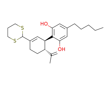 2-((1R,6R)-3-[1,3]Dithian-2-yl-6-isopropenyl-cyclohex-2-enyl)-5-pentyl-benzene-1,3-diol